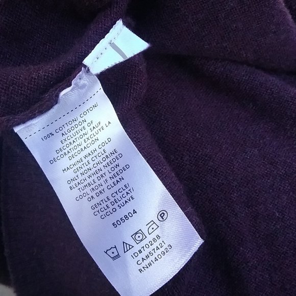 Layered Look Purple Contrast Floral Ruffle Collar Sweater Academia Gilmore Girls - Picture 11 of 12